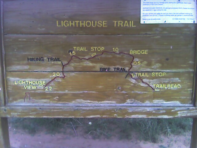 Palo Duro Lighthouse Trailhead Map