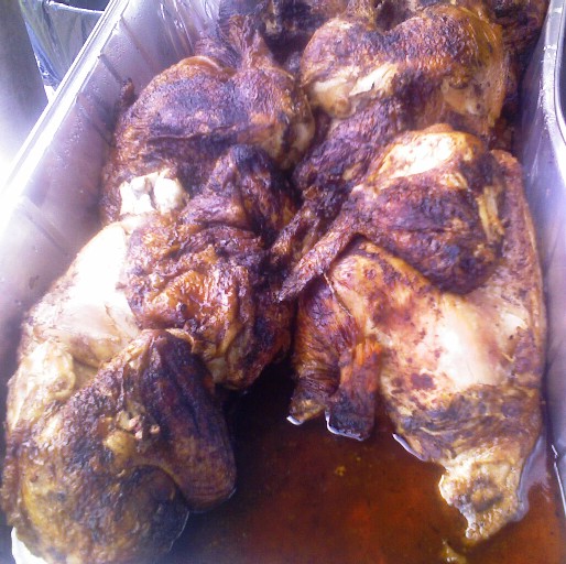 Smoked Roasted Chicken Halves