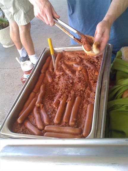 Hot dogs and chili