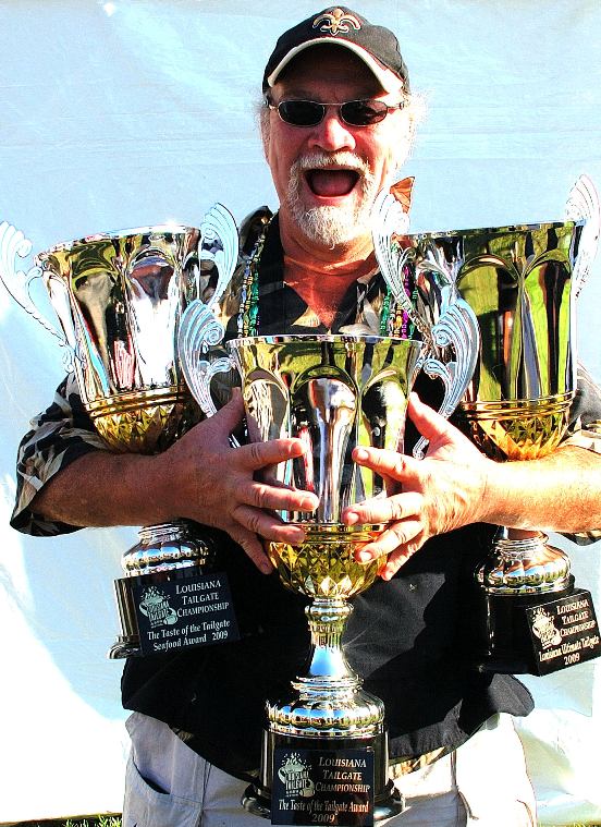 Chef Emile Stieffel with trophies