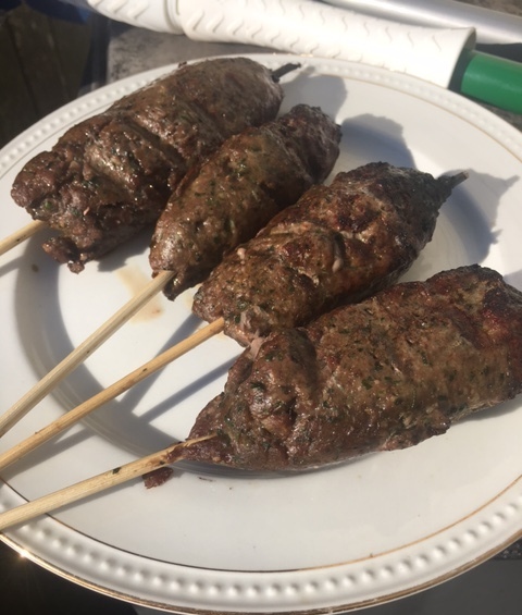 Za'atar Beef-Lamb Kabobs Recipe