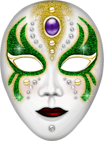 Mardi Gras Glitter Mask