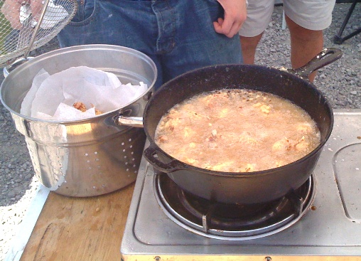 Frying Soft Shelled Crawfish!