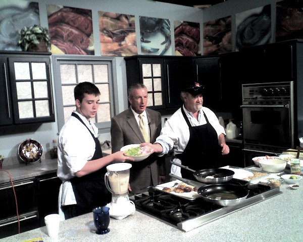 Laurent, Dan and I  on the Children's Hospital Telethon