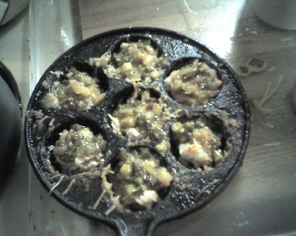 Oysters before grilling