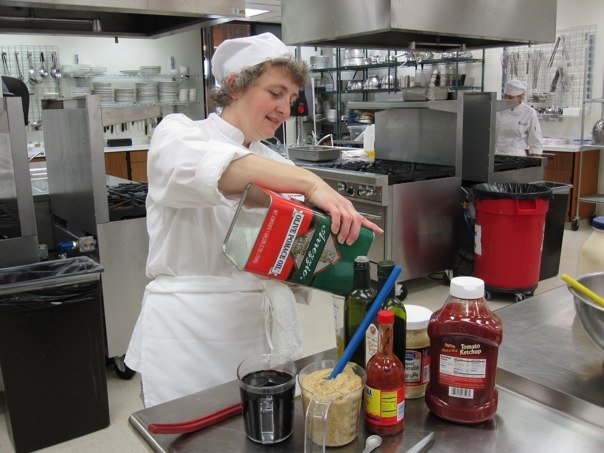 Ms. Wanda Paine follows my recipe to make a Remoulade Sauce.