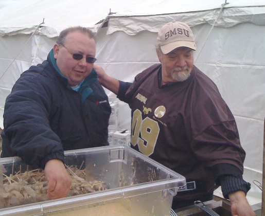 Executive Chef Dennis Nord and myself, and ALLIGATOR!