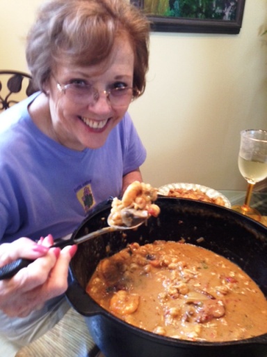 Karen and Crawfish Etouffee