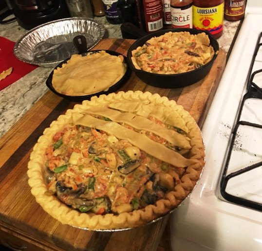 Crawfish Pot Pie Latice work