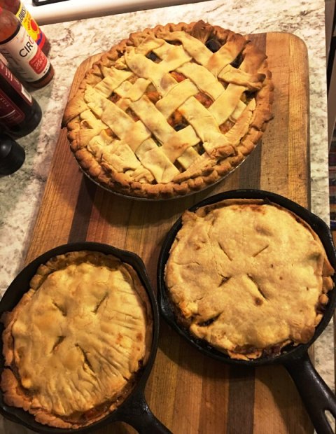 Crawfish Pot Pie after Baking