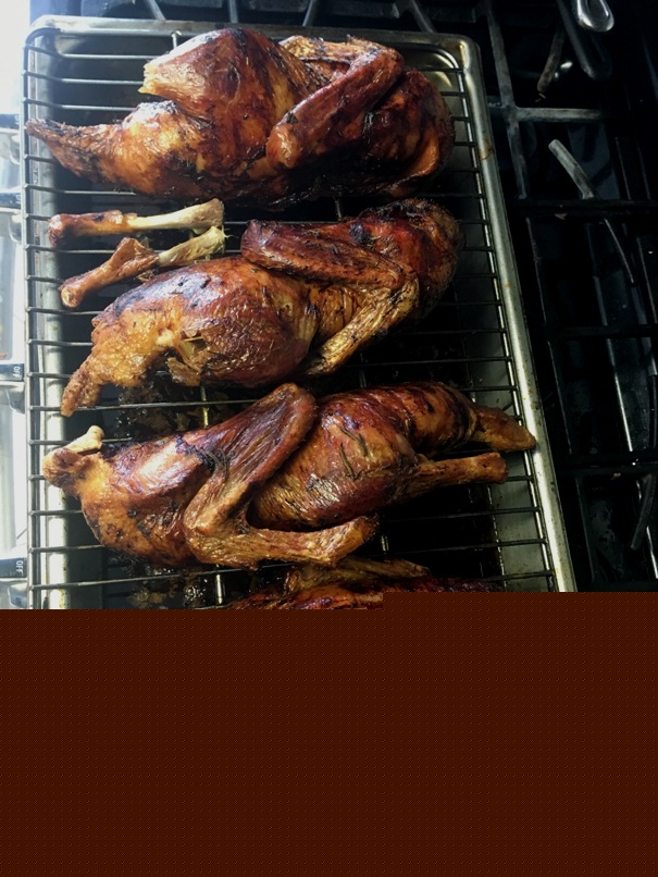 Slow Roasted Ducks... Split in half and 2 leg bones removed